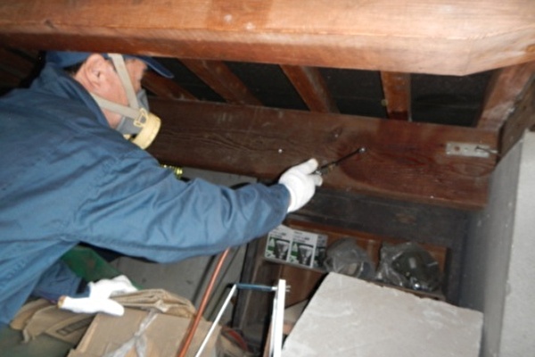 室町時代建造のお寺で、床下のシロアリ駆除を行いました！